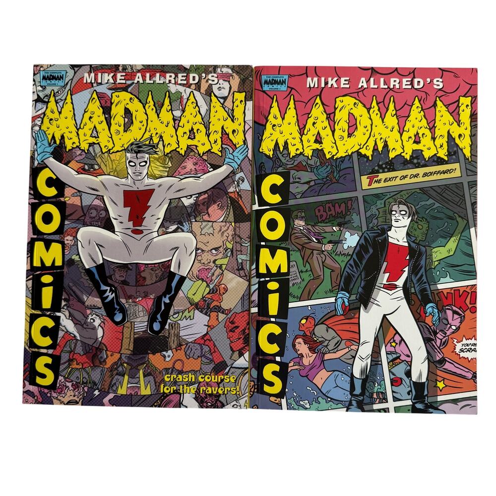 Madman Comics Mike Allred Graphic Novel Lot Crash Course for the Ravers Boiffard